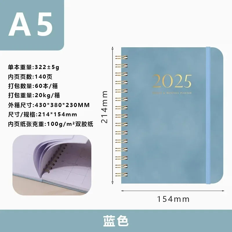 2025 Planner, Weekly and Monthly Planner Spiral BoundJuly 25th to June 26th Hardcover 2025 Calendar Planner Book with Tabs