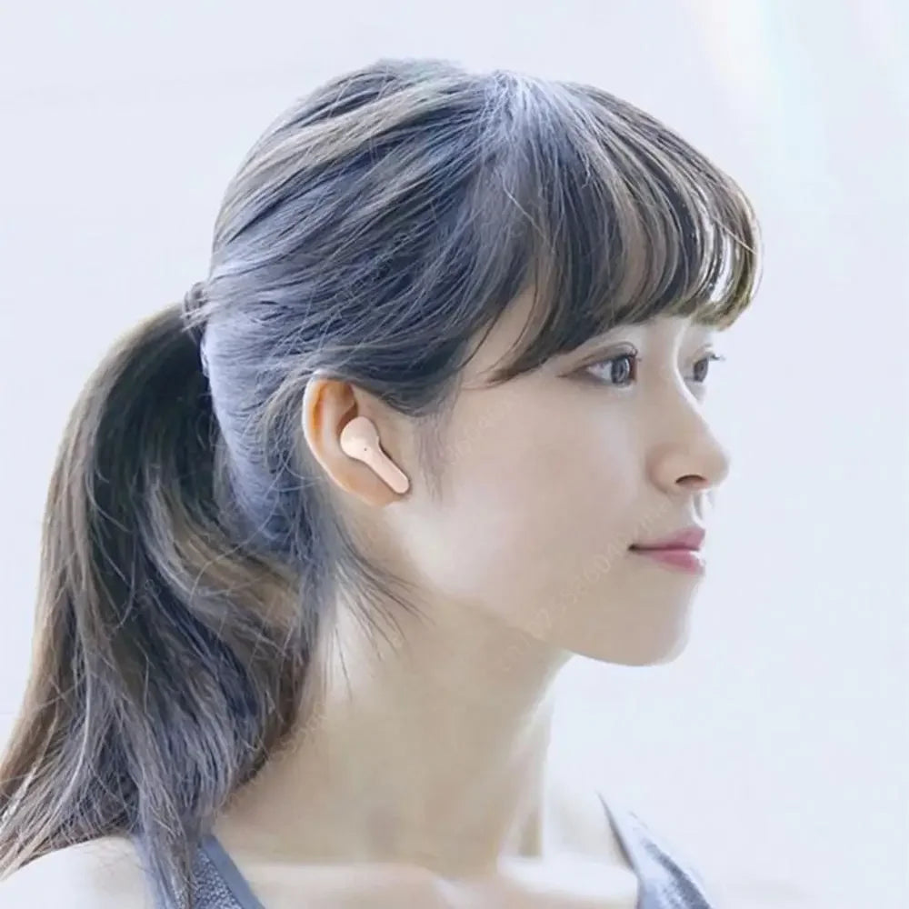 Bluetooth-Compatible Noise Canceling Translucent Earphones with Digital Display Charging Case Small Ear Buds for Sports Working