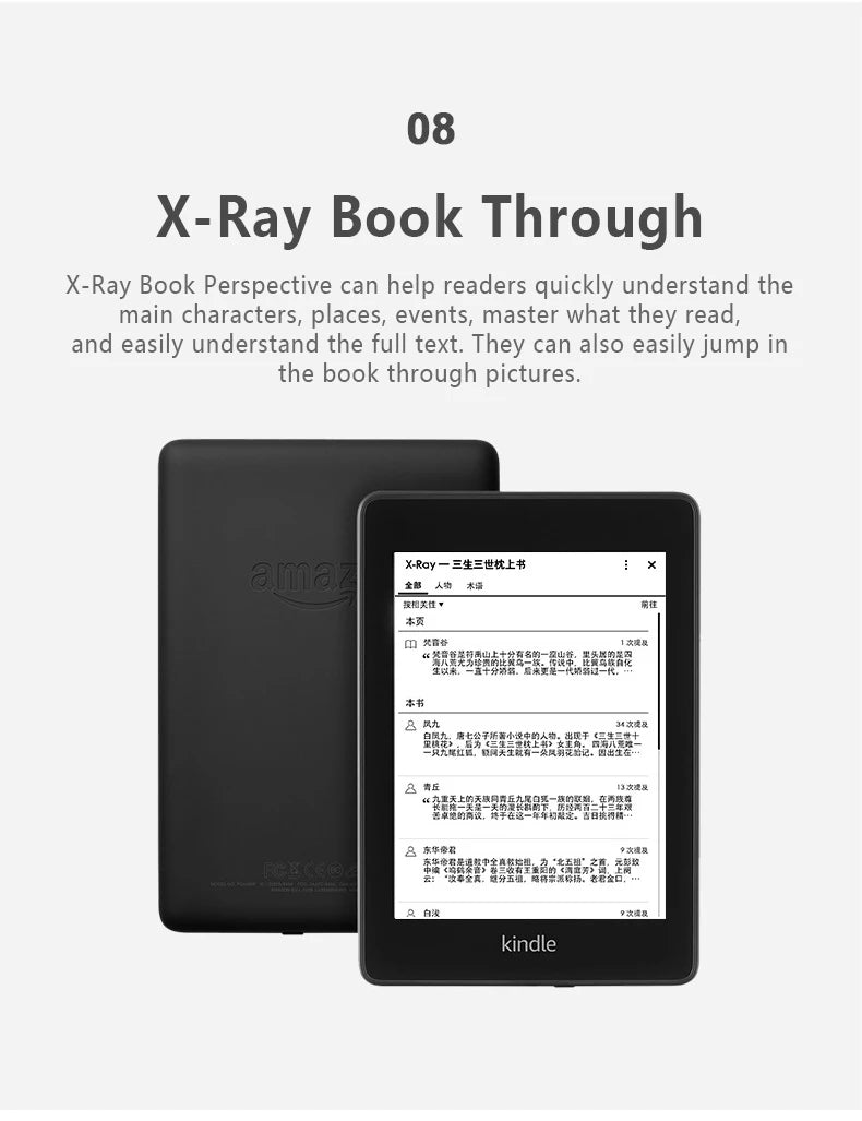 All-new Kindle Paperwhite 4-Now Waterproof 8GB Kindle Paperwhite4 300 ppi eBook e-ink Screen WIFI 6"LIGHT Wireless Reader