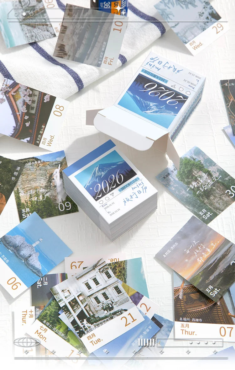 Journal GO Mini 365 Day Calendar 2026 Planner Yearly Agenda Organizer with Memo Notes for Home Office School Daily Schedule