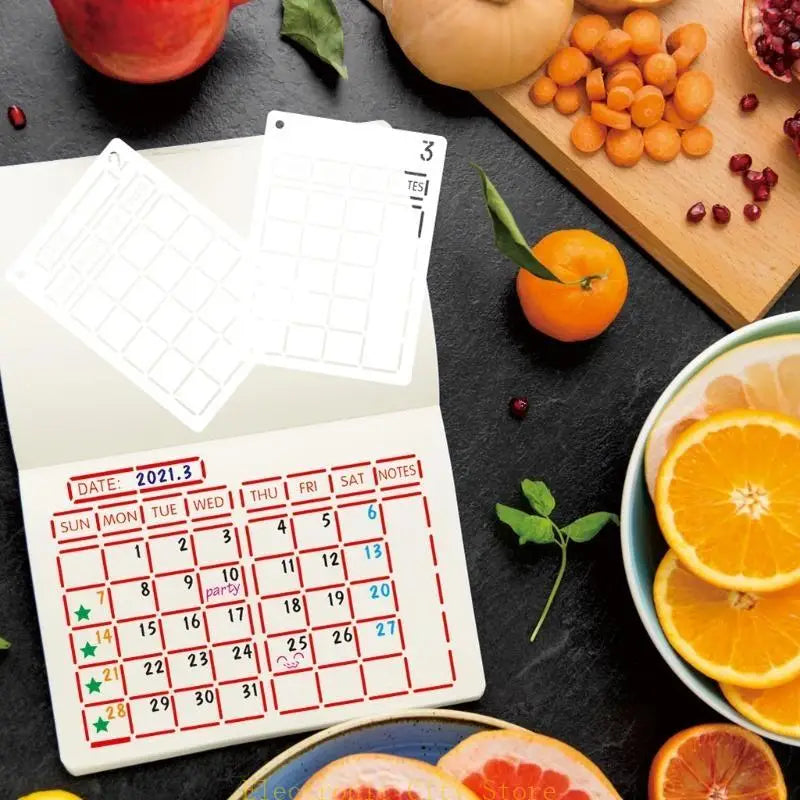 24PCS Planner Stencils Journal Templates DIY Drawing Templates for DIY Notebook Scrapbook Diary Calendar 5 x 7 Inch HU8D