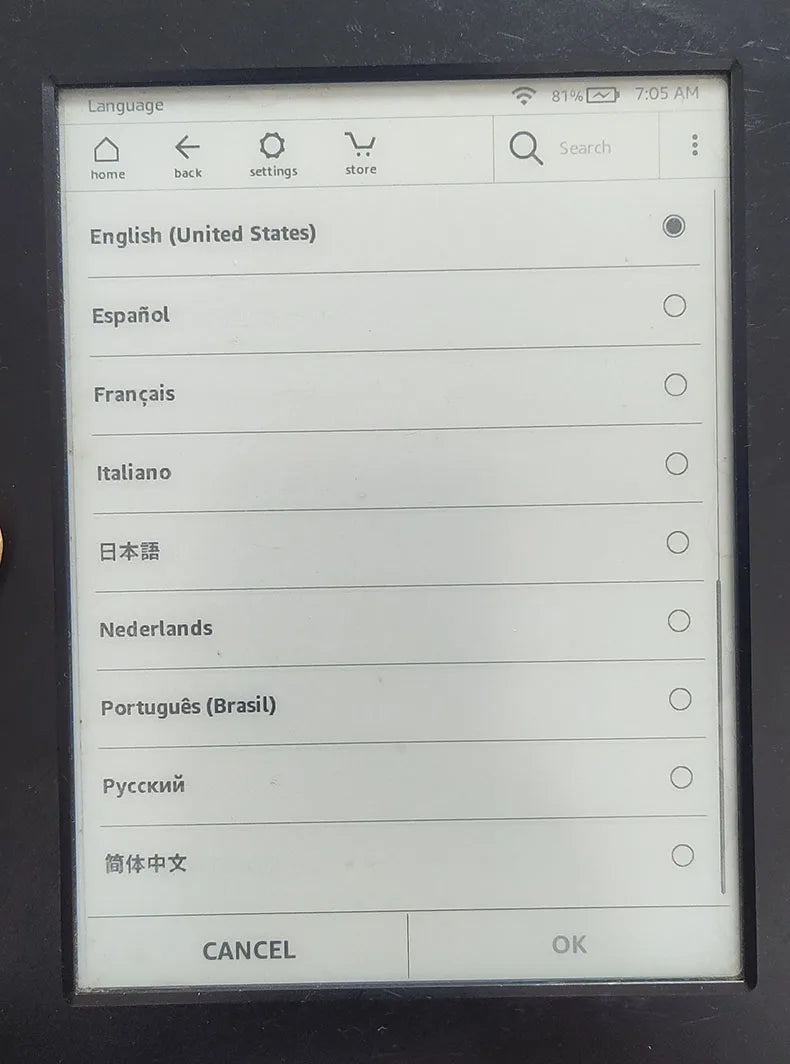 Original Kindle 8th Kindle 6th Registerable E-Book Kindle6 Reader Touch Screen Ebook Without Backlight E-ink 6inch Ink Screen