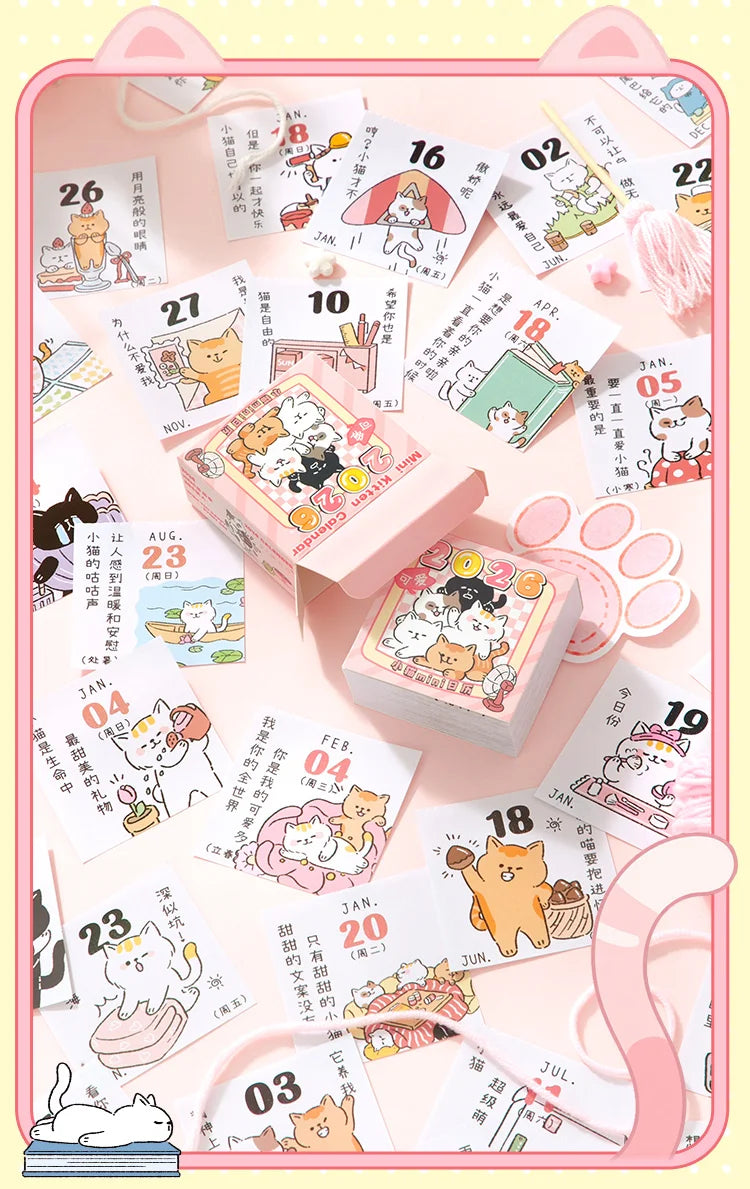 Journal GO Mini 365 Day Calendar 2026 Planner Yearly Agenda Organizer with Memo Notes for Home Office School Daily Schedule