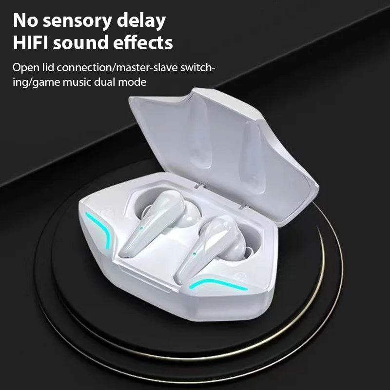 Wireless Bluetooth Earphones Gaming Noise-Cancelling Airbuds Extra-Long Battery Life In-Ear Headphones iOS and Android Universal