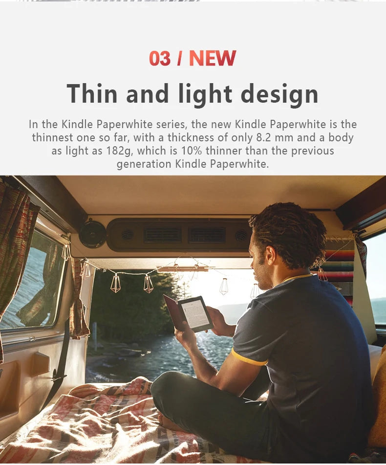 All-new Kindle Paperwhite 4-Now Waterproof 8GB Kindle Paperwhite4 300 ppi eBook e-ink Screen WIFI 6"LIGHT Wireless Reader