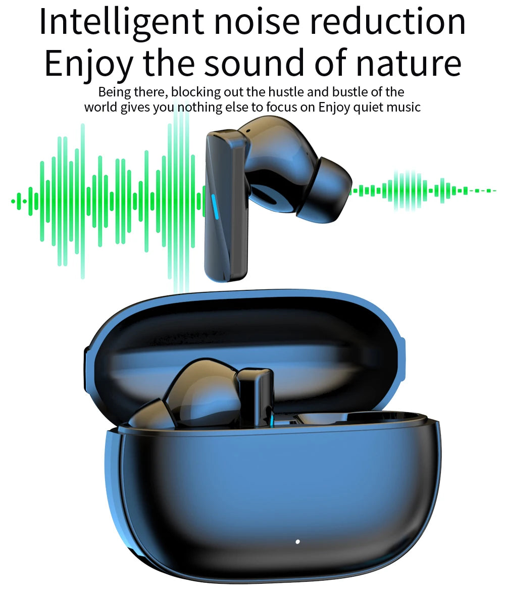 Earbuds True Wireless Earphone Noise Cancelling Update Bluetooth 5.3 Headset HD Music Headphone In-Ear Handsfree With Mic