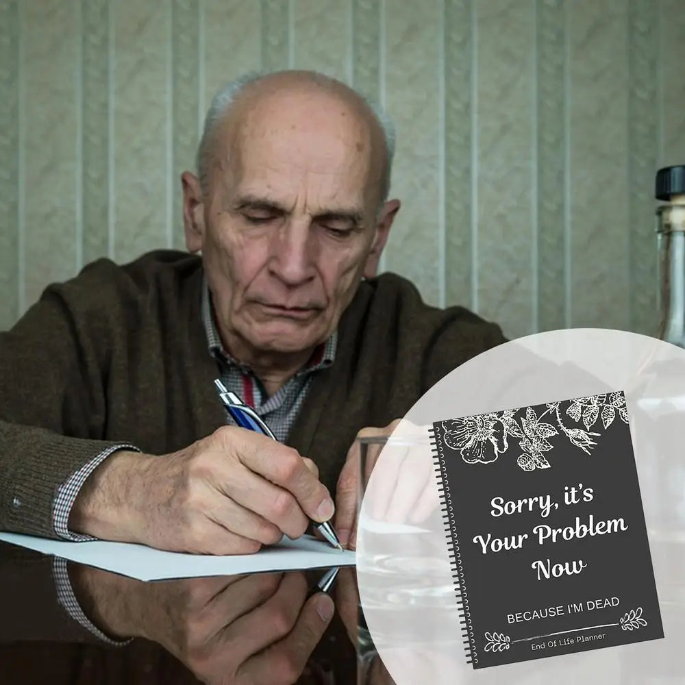 Happy Life Planner What Book My Final Wishes Funny Guided Final Arrangements Organizer For Possessions Business Affairs Office