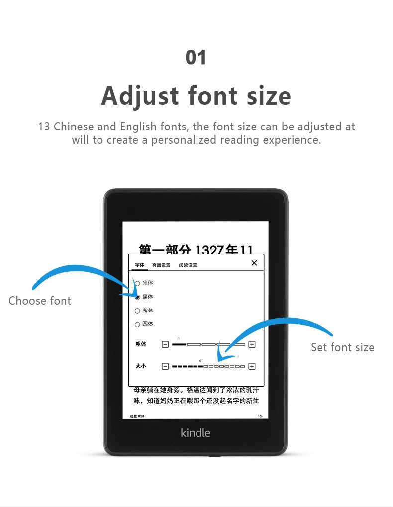All-new Kindle Paperwhite 4-Now Waterproof 8GB Kindle Paperwhite4 300 ppi eBook e-ink Screen WIFI 6"LIGHT Wireless Reader