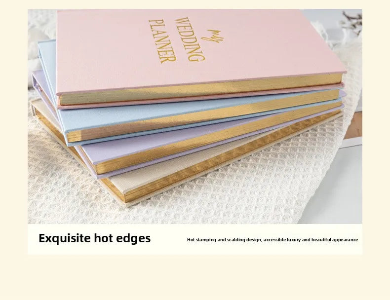 Hardcover Wedding Planner - 164-Page 100GSM Organizer for Brides, School & Holidays, Portable Checklist Journal