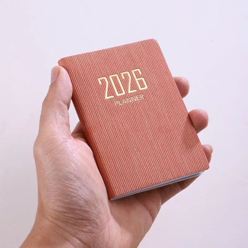 60 Sheets 120 Page Thin Weekly Calendar Journal Agenda 2026 A7 English Planner Book Mini Portable Pocket Daily Schedule Book