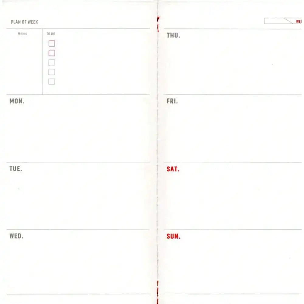 Fromthenon Traveler Notebook Weekly Plan Inner Page Journal Planner Decorative Notebook Replace Accessories Stationery