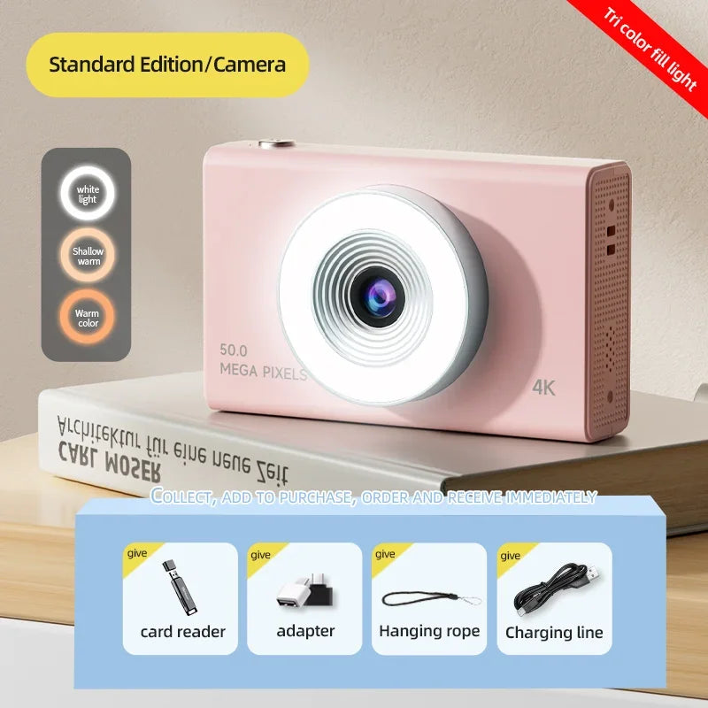 Xiaomi Digital Camera 4K High-definition Camera Autofocus Portable Retro Camera 50 Million Pixels CCD Travel Student Camera
