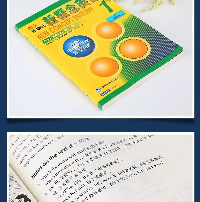 1 Books New Concept English Full Set of 1-4 Textbooks + 1-4 Workbooks Students' Books New Concepts Zero-based Learning English