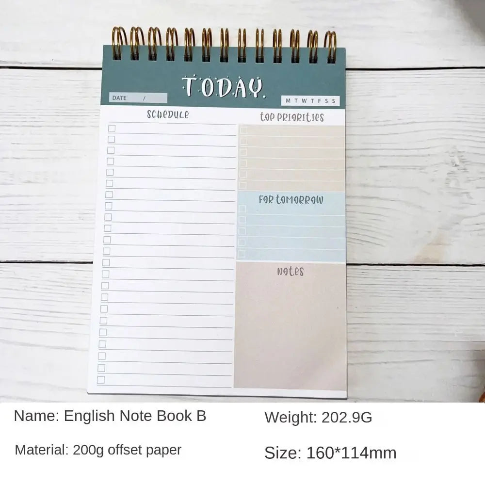 Wide To Do Planner Weekly Planning Notepad Schedules Stationery Weekly Meal Planner Pad Undated A5 Notebook Planner