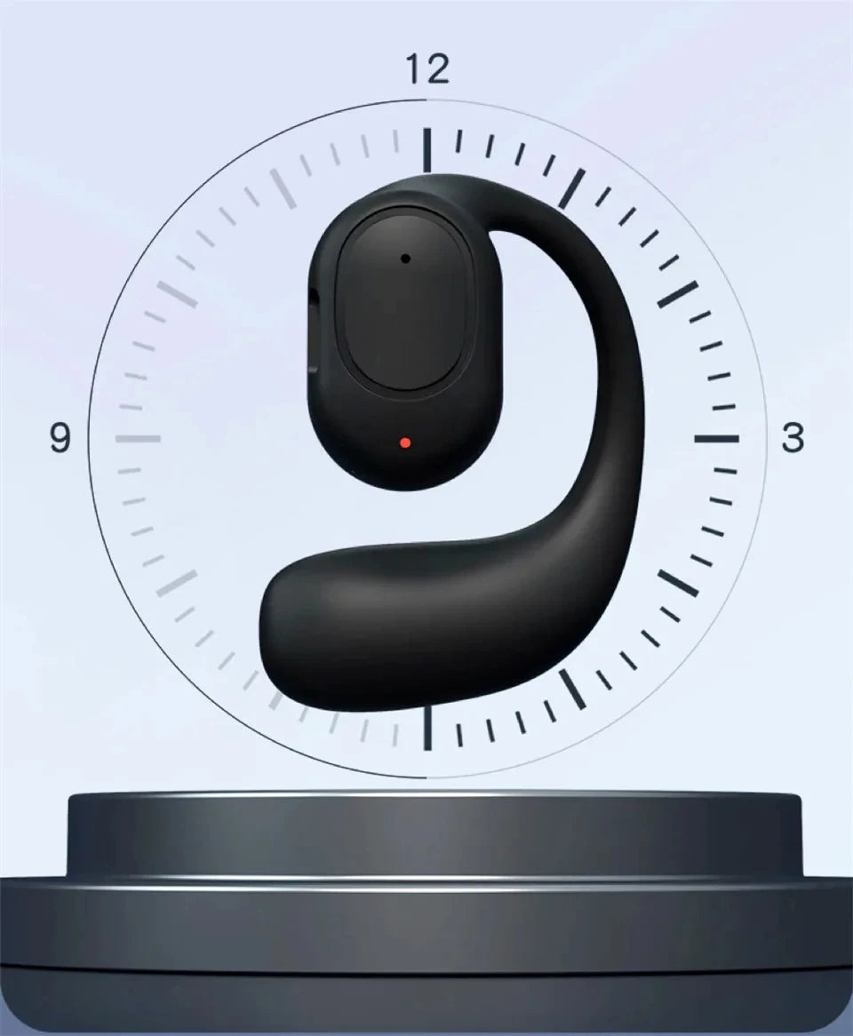 Wireless Single Ear Buds with Earhooks Bt 5.3 Earpiece Sports Headphones Over-Ear Running Workout Wrap-Around Earbuds